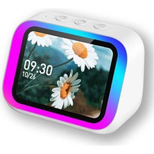 Techtic Rgb Işıklı Akıllı Masa Saati Bluetooth Hoparlör LED Ekran Alarm Serbest Görüşme Akıllı Saat