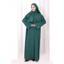 Bym Fashion Dantelli Namaz Feracesi 6093 Zümrüt