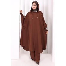 Bym Fashion Yarasakol Kapşonlu Ikili Takım 8033 Kahverengi