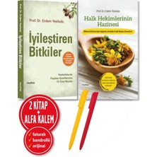 Hayy Kitap Alfa Kalem+Iyileştiren Bitkiler+Halk Hekimlerinin Hazinesi / Erdem Yeşilada 2 Kitap+Yeni Sağlık