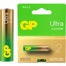 Ultra Alkalin Kalem Pil Aa 2 Adet G-Tech GP15AU