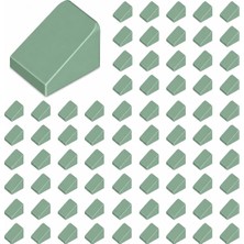 LEGO Yedek Parçalar: Slope: 100 Adet 1X1X2/3 Kum Yeşili - Sand Green 54200