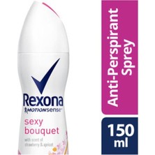 Rexona Kadın Deodorant Sprey Sexy 150 ml Çilek ve Kayısı Kokulu Etkili Koruma