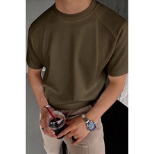 Genius Store  erkek Tişört Basic Bisiklet Yaka Tişört Rahat Kesim Dökümlü Günlük Spor Tshirt GARNİ-5050