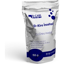 B-Care Nutrition D-Kiro Inositol (D-Chiro Inositol) Yüksek Saflıkta Inositol Formu-Toz Hammadde, Katkısız, Aromasız 50 Gram
