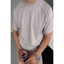 Genius Store  erkek Tişört Basic Bisiklet Yaka Tişört Rahat Kesim Dökümlü Günlük Spor Tshirt GARNİ-5050