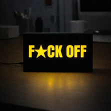 Gişe Arts Masa Lambası - F*ck Off Adaptörlü Dekoratif & Hediyelik Lamba