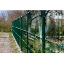 Msy Garden Fenc 120 x 250CM -12 Adet Yeşil Panel Çit Takımı +1 Direk Galvanizli Çit Teli Direkler Dahildir Tel Çit