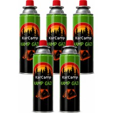 Karcamp Kamp Gazı Kartuşu 220 gr 5’li Set Bütan Propan Karışım – Kamp Ocağı, Pürmüz ve Outdoor Kullanım