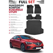 Ko Kaliteoto Renault Megane 4 Sedan 2025 Model Çift Cepli Bagaj Havuzu Paspas Set Premium Set