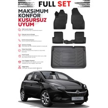 Ko Kaliteoto Opel Corsa E 2017 Model Üst Bagaj Havuzu Paspas Set Premium Set