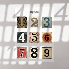 Henno Vintage Rakam Temalı Sticker Seti (10X13 Cm) | Ajanda, Defter, Planlayıcı Çıkartma Sticker