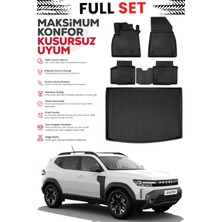 Ko Kaliteoto Renault Duster E-Tech Full Hibrit 2026 Model Bagaj Havuzu Paspas Set Premium Set