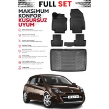 Ko Kaliteoto Renault Clio 3 Kancalı 2011 Model Bagaj Havuzu Paspas Set Premium Set