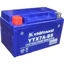 Yiğit Akü 12 V 7 Ah YTX7A Motorsiklet Aküsü Mavi Renk Yüksek Performanslı