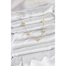 Youday Accessories Pirinç Gold Renk Yonca Kadın Kolye