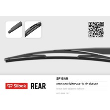 Silbak Cosmotex Silecek Süpürgesi 400MM Plastik Tip Arka Sandero-Micra-Astra G-Combo-Corsa C-P306-CLIO 98 Kng