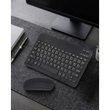 Masa Dostu Bluetooth Klavye Mouse Seti Taşınabilir Wireless Bilgisayar Aksesuarı Tdms-07