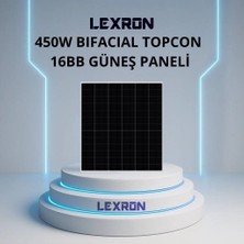 Lexron 450W Bıfacıal 78 Cell 16BB Half-Cut Topcon  Güneş Paneli