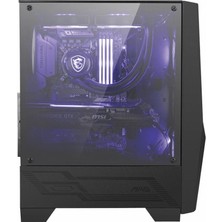Bezos Msı Mag Forge 100M Temperlı Cam 2X120MM 1X120MM Argb Fan Psu Yok Gamıng Siyah Kasa