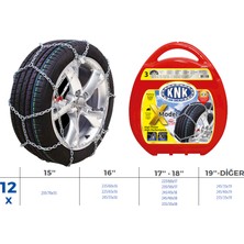 Knk Cosmotex Patinaj Zinciri Takmatik Çapraz 15-16-17-18-49 Jant Zincir Ebatlari Için Resime Bakiniz