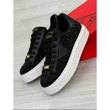 Evlium Guess Siyah Taşlı Kadın Sneaker