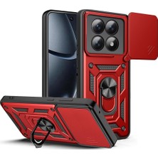 Coolacs Xiaomi Poco M8 5g ile Uyumlu Kılıf Magnetik Standlı Kamera Korumalı Sürgülü Kapak