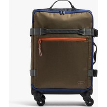 Parfois Teknik Kumaş Çekçekli Valiz Haki Renk 40 L Kapasite Dayanıklı 34 x 55 x 15 cm