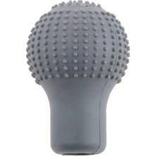 Bezos Silikon Vites Topuzu Kılıfı Masajlı Yuvarlak Gri