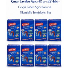 Bezos Çınar Lavabo Açıcı 40 gr x 12 Adet – Güçlü Gider Açıcı Boru ve Tıkanıklık Temizleyici Set