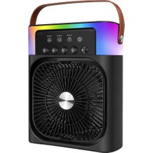 Timion Taşınabilir Sprey Fan Rgb Işıklı Mini Klima Soğutucu Nemlendirici USB Şarjlı