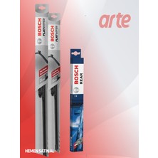 Arte Opel Crossland x 2017-2025 Uyumlu | Bosch Aeroeco / Flatwiper Serisi Ön ve Arka Silecek Takımı  | 3'lü Set |