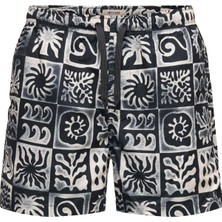 Jack & Jones Only & Sons Onsprınt Erkek Deniz Şortu Desenli Rahat Yazlık Regular Fit