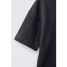 Unisex Çocuk Pamuklu Antrasit Magu Club T-Shirt Şort Takım