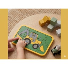 Mibe.co Eğitici 9 Parça Yapboz Traktör Puzzle