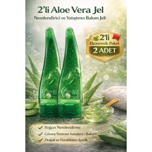 Bezos Aloe Vera Jel Nemlendirici ve Yatıştırıcı Bakım Jeli Yüz ve Vücut Için Doğal Aloe Özlü Cilt Bakım Ürünü 2li Avantaj Paket