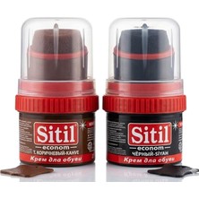 Smartizi 2'li Ayakkabı Boya Seti (Siyah + Kahverengi) - 50 ml Kendinden Süngerli Cilalı Bakım Kremi