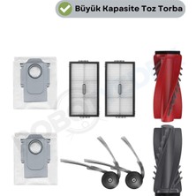 robotyedek Roborock Qrevo Edge 2 Pro Ana Fırça, Hepa Filtre, Yan Fırça, Toz Torbası 7 Parça