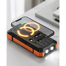 Store Mania Ieg™ 20000 Mah Powerbank Güneş Enerjili Kablosuz Şarj Hızlı Şarj Taşınabilir Batarya (Kopy