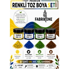 Fabrikone 4'lü Set Premium Parafin Soya Wax Toz Mum Boyası Hobi Seti - 5 cc (Sarı, Mavi, Yeşil, Kahverengi) BKFAB4SRMYKH5G