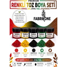 Fabrikone 5'li Set Premium Parafin Soya Wax Toz Mum Boyası Hobi Seti - 5 cc (Kırmızı, Sarı, Siyah, Yeşil, Kahverengi) BKFAB5KSRSYKH5G