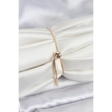 Youday Accessories Gold Renk Zirkon Taşlı Papatya Model Asansörlü Kadın Bileklik