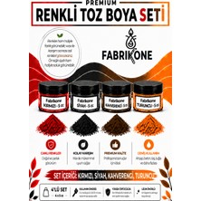 Fabrikone 4'lü Set Premium Parafin Soya Wax Toz Mum Boyası Hobi Seti - 5 cc (Kırmızı, Siyah, Kahverengi, Turuncu) BKFAB4KSKHT5G