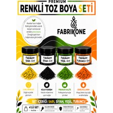 Fabrikone 4'lü Set Premium Parafin Soya Wax Toz Mum Boyası Hobi Seti - 5 cc (Sarı, Siyah, Yeşil, Turuncu) BKFAB4SRSYT5G
