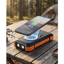 Store Mania Ieg™ 20000 Mah Powerbank Güneş Enerjili Kablosuz Şarj Hızlı Şarj Taşınabilir Batarya