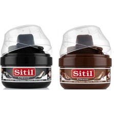 Smartizi 2'li Ayakkabı Boya Seti (Siyah + Kahverengi) - 175 ml Kendinden Süngerli Cilalı Bakım Kremi