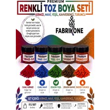 Fabrikone 5'li Set Premium Parafin Soya Wax Toz Mum Boyası Hobi Seti - 5 cc (Kırmızı, Mavi, Yeşil, Kahverengi, Turuncu) BKFAB5KMYKHT5G