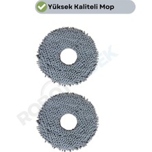 robotyedek Roborock Qrevo Edge 2 Pro Uyumlu Mikrofiber Mop Bez 2 Parça