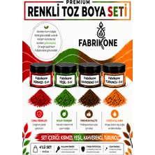 Fabrikone 4'lü Set Premium Parafin Soya Wax Toz Mum Boyası Hobi Seti - 5 cc (Kırmızı, Yeşil, Kahverengi, Turuncu) BKFAB4KYKHT5G
