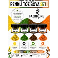 Fabrikone 4'lü Set Premium Parafin Soya Wax Toz Mum Boyası Hobi Seti - 5 cc (Sarı, Yeşil, Kahverengi, Turuncu) BKFAB4SRYKHT5G